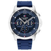 Buy Tommy Hilfiger Men's Quartz Blue Silicone Strap Blue Dial 50mm Watch 1710489 in Pakistan