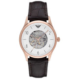 Buy Emporio Armani Men's Automatic Brown Leather Strap White Dial 41mm Watch AR1920 in Pakistan