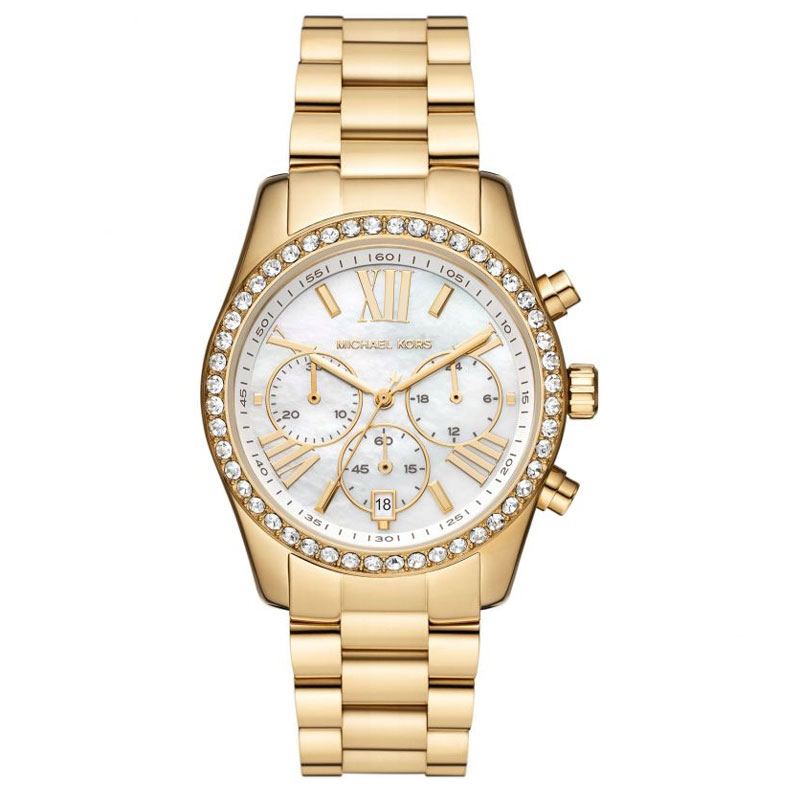 Buy Michael Kors Women's Quartz Gold Stainless Steel Mother Of Pearl Dial 38mm Watch MK7241 in Pakistan