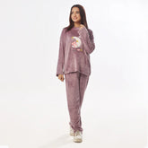 Buy Purple Moon Fleece Pajama Suit in Pakistan