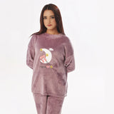 Buy Purple Moon Fleece Pajama Suit in Pakistan