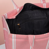 Buy Pink Breeze Striped Tote Canvas Bag in Pakistan