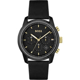 Buy Hugo Boss Men's Chronograph With Black Dial Leather Strap Watch 1514003 in Pakistan
