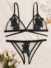 Buy Shein Flower Crochet Sheer Lingerie Set in Pakistan