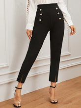 Buy Shein Double Button Split Hem Pants in Pakistan