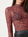 Buy SHEIN BAE Mock Neck Ditsy Floral Top Without Bra in Pakistan