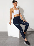 Buy SHEIN Contrast Mesh Tummy Control Sports Leggings in Pakistan