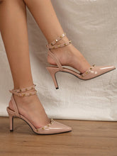 Buy SHEIN Spiked Decor Ankle Strap Pumps in Pakistan