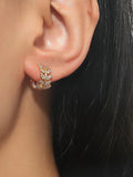 Buy Shein Zircon Decor Leaf Design Earrings in Pakistan