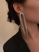 Buy Shein Rhinestone Tassel Decor Drop Earrings in Pakistan