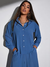 Buy Shein Bae High Low Blouse & Wide Leg Pants Set in Pakistan