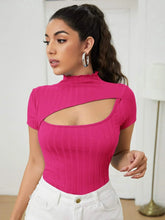 Buy Shein Unity Cutout Detail Solid Tee in Pakistan