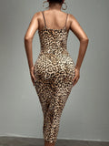 Buy Shein Sxy Leopard Print Strap Detail Bodycon Dress in Pakistan