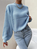 Buy Shein Mock Neck Drop Shoulder Sweater in Pakistan