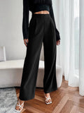 Buy Shein Unity High Waist Fold Pleated Pants in Pakistan