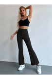 Buy Shein Seam Front High Waist Flare Leg Pants in Pakistan