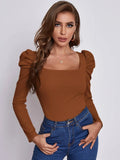Buy Shein Emery Rose Square Neck Leg Of Mutton Sleeve Top in Pakistan