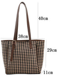 Buy Shein Houndstooth Knot Detail Shoulder Tote Bag in Pakistan