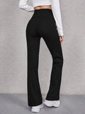 Buy SHEIN Wide Waistband Flare Leg Pants in Pakistan