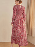 Buy Shein Mulvari Ditsy Floral Puff Sleeve Shirred A Line Dress in Pakistan