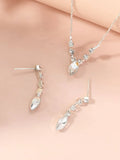 Buy Shein 3pcs Rhinestone Decor Jewelry Set in Pakistan