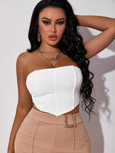 Buy Shein Sxy Zip Back Bandana Hem Crop Tube Top in Pakistan