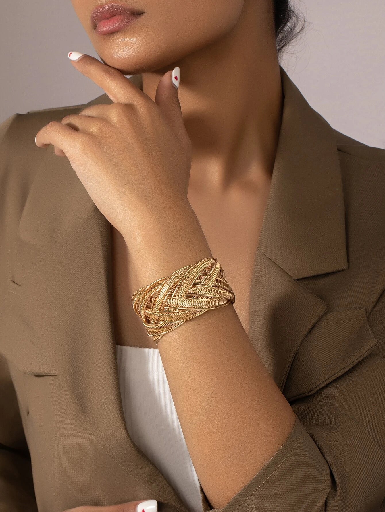 Buy Shein Twist Decor Cuff Bangle in Pakistan