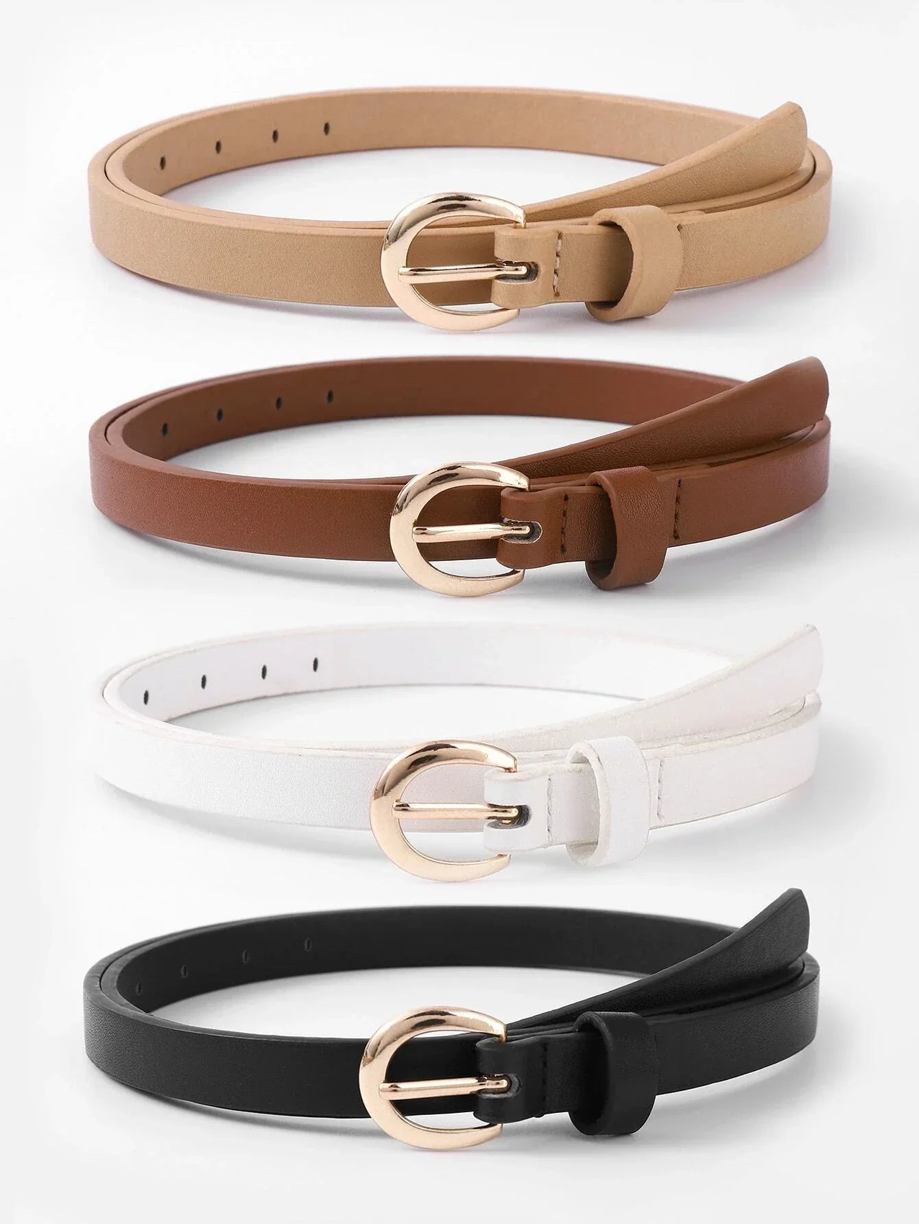 Buy Shein 4pcs Metal Buckle Belt With Hole Punch in Pakistan