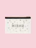 Buy SHEIN Letter Graphic Embroidery Detail Clutch in Pakistan