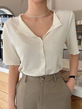 Buy SHEIN DAZY Lettuce Trim Button Front Tee in Pakistan