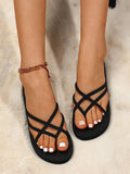 Buy Shein Suedette Criss Cross Flip Flops in Pakistan