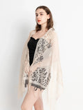 Buy Shein Hollow Out Fringe Hem Shawl in Pakistan