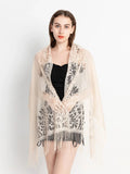 Buy Shein Hollow Out Fringe Hem Shawl in Pakistan