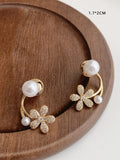Buy Shein Flower & Faux Pearl Decor Earring Jackets in Pakistan
