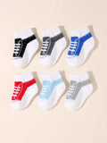 Buy SHEIN 6pairs Baby Shoe Print Socks in Pakistan