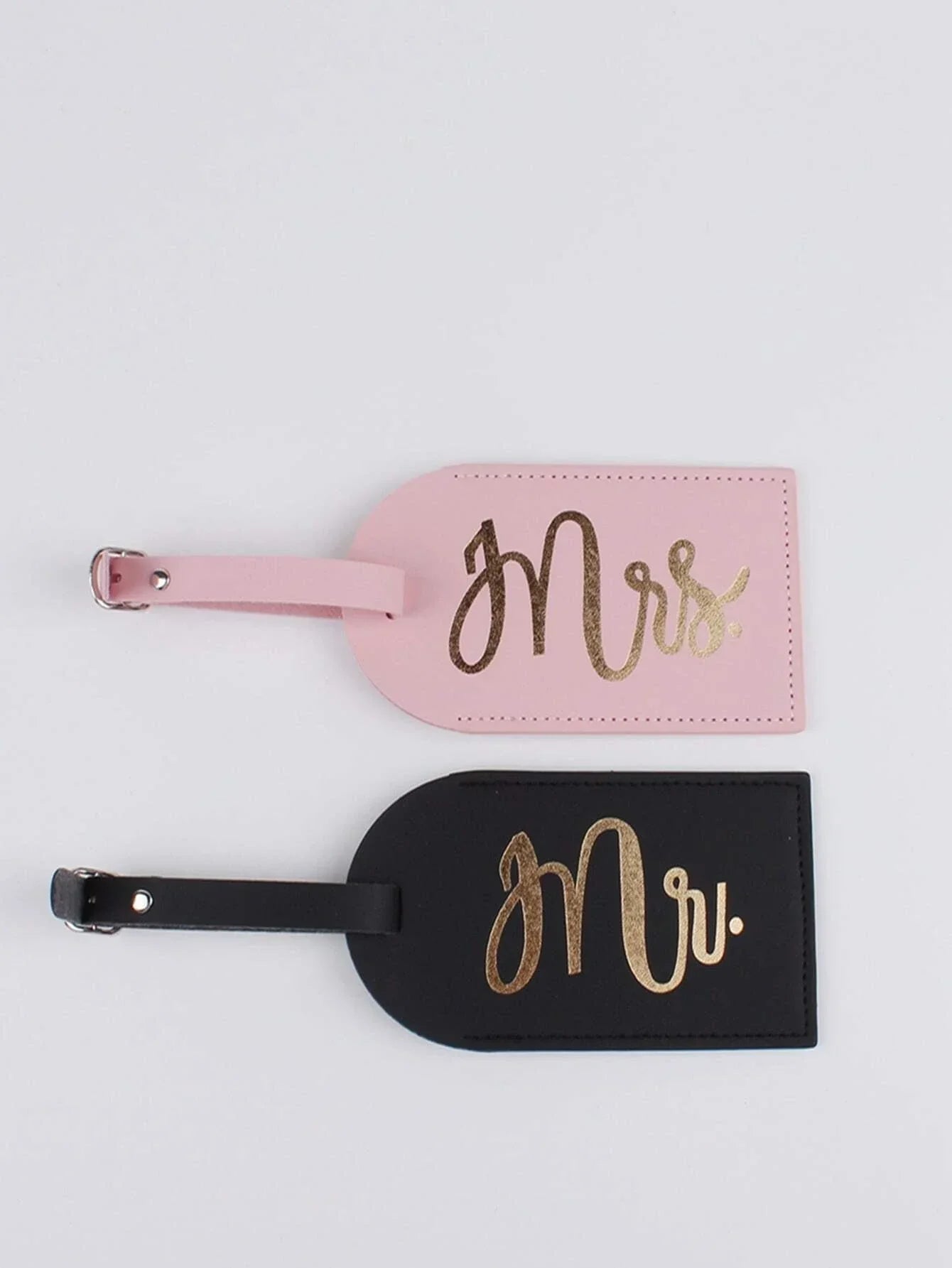 Buy Shein 2pcs Letter Graphic Luggage Tag in Pakistan