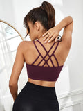 Buy SHEIN Light Support Criss Cross Sports Bra in Pakistan