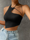 Buy Shein Icon Asymmetrical Hem Halter Top in Pakistan