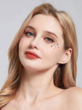 Buy SHEIN 2sheets Rhinestone Face Tattoo Sticker in Pakistan