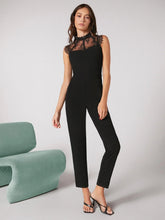 Buy Shein Bizwear Zip Back Contrast Lace Sleeveless Jumpsuit in Pakistan