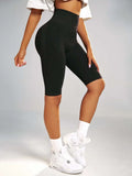 Buy Shein Solid Tummy Control Sports Shorts in Pakistan