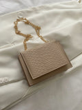 Buy Shein Mini Snakeskin Embossed Chain Square Bag in Pakistan