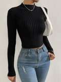 Buy SHEIN Solid Stand Collar Sweater in Pakistan