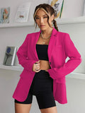 Buy Shein 1pc Lapel Collar Single Breasted Blazer in Pakistan