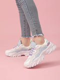 Buy SHEIN Color Block Lace-up Front Chunky Sneakers in Pakistan