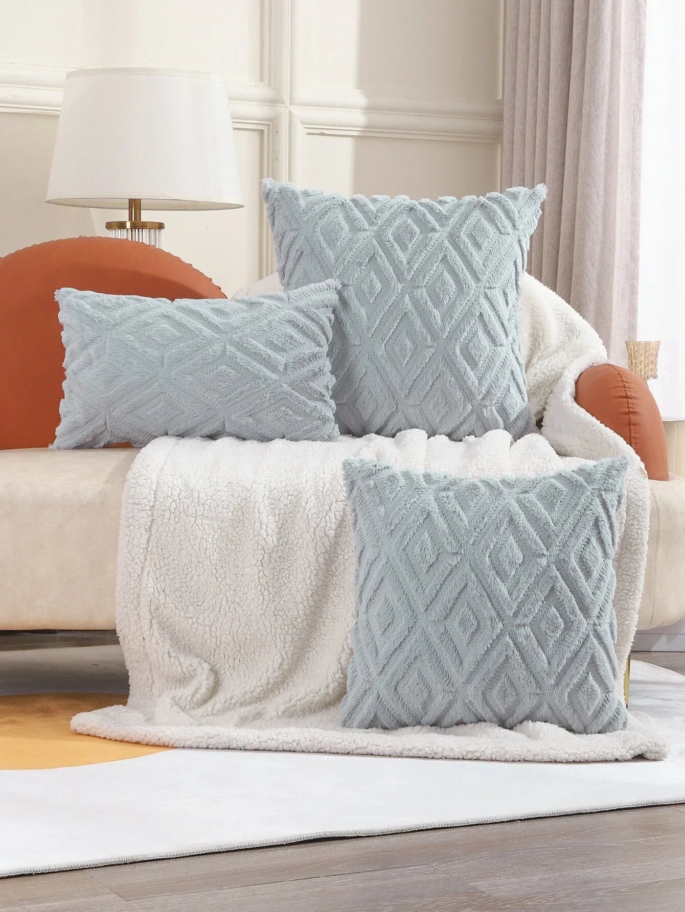 Buy Shein 1pc Fluffy Cushion Cover Without Filler in Pakistan