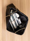 Buy SHEIN Trendy Chain Tote Bag, Women's Large Capacity Shoulder Bag, Simple Solid Color Handbag Chevron Chain Shoulder Tote Bag in Pakistan