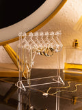 Buy SHEIN 1pc Clothes Hanger Design Clear Jewelry Display Rack, Creative Clear Jewelry Organizer For Home in Pakistan