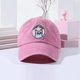 Buy Shein Cartoon Cat & Slogan Embroidered Baseball Cap in Pakistan