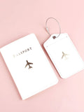 Buy Shein Plane & Letter Graphic Passport Case With Luggage Tag in Pakistan